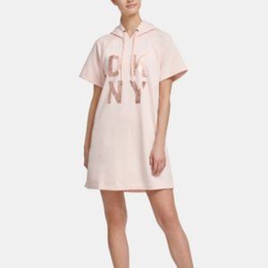 Dkny Sport Metallic-Logo Hoodie Dress#1985